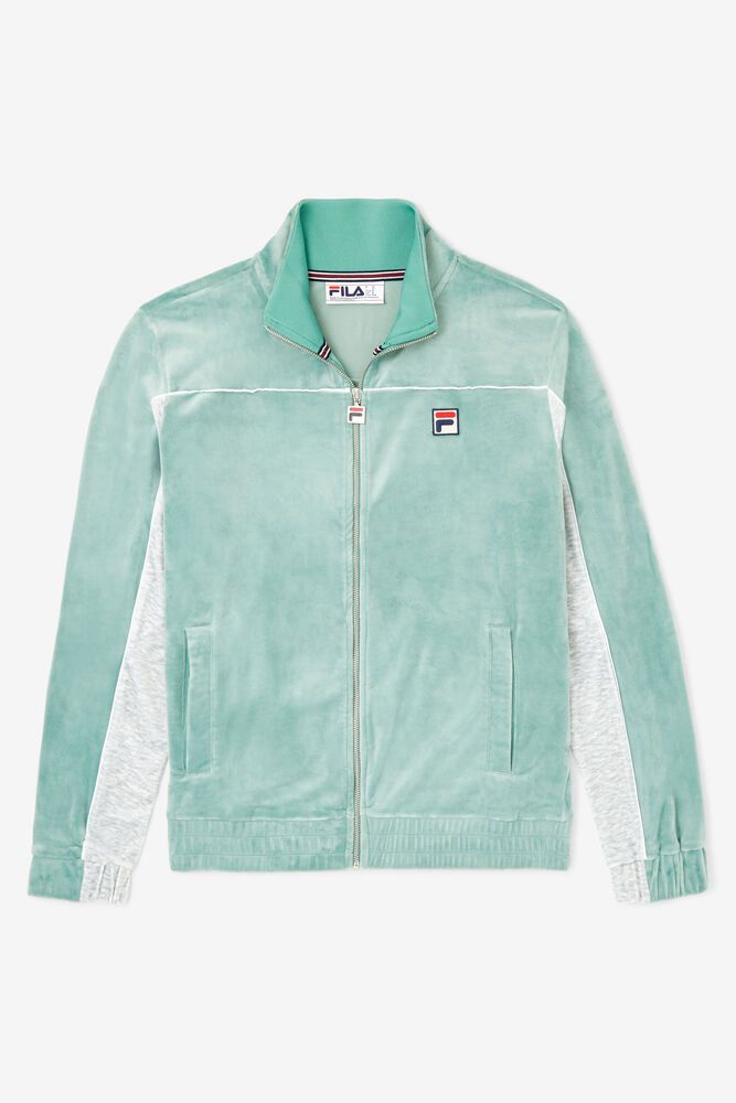 Fila Jacket Cisco Velour Mens Green - India RTU-910864